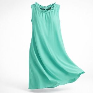 Karl Lagerfeld Womens Sleeveless Midi Dress 14 Turquoise Coastal Quiet Luxury